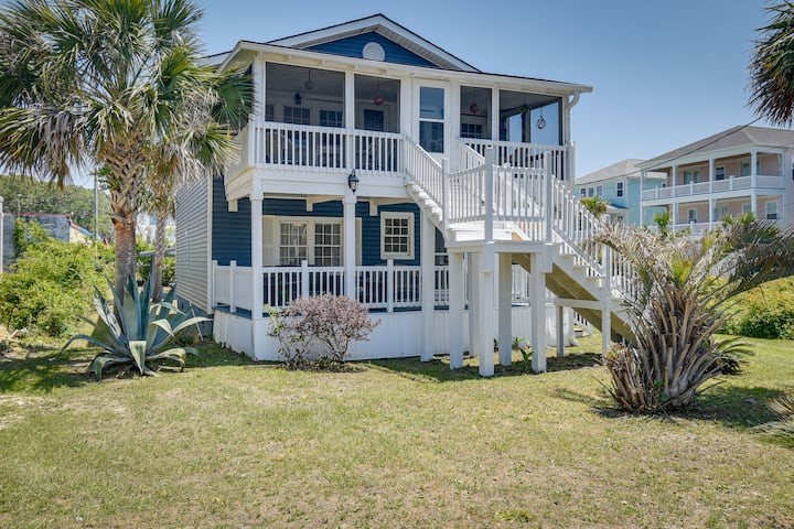 Walk to Water: Coastal-Chic Home Near Myrtle Beach